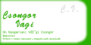 csongor vagi business card